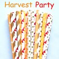 100 Pcs/Box Mixed Fall Autumn Harvest Party Paper Straws