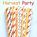 100 Pcs/Box Mixed Fall Autumn Harvest Party Paper Straws