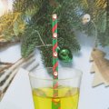 Christmas Green Red Santa Claus Paper Straws 500 pcs