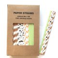 100 Pcs/Box Mixed Wild Woodland Adventure Paper Straws 100 Pcs/Box Mixed Wild Woodland Adventure Paper Straws