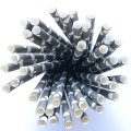 Grey Gray With White Polka Dot Paper Straws 500 Pcs
