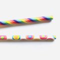 100 Pcs/Box Mixed Colorful Stripe Circle Rainbow Paper Straws