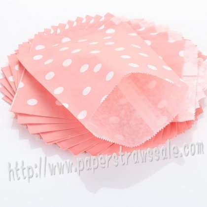 Pink Tiny Dot Paper Favor Bags 400pcs [pfbags014]