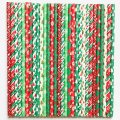 100 Pcs/Box Mixed 10 Vintage Christmas Styles Paper Straws