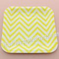 7" Yellow Chevron Square Paper Plates 60pcs 7" Yellow Chevron Square Paper Plates 60pcs
