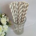 RAH Print Gray Striped Paper Straws 500pcs