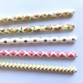 100 Pcs/Box Mixed Red Yellow Gold Autumn Bouquet Paper Straws