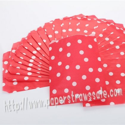 Red Tiny Dot Paper Favor Bags 400pcs