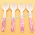 Hot Pink Chevron Print Wooden Spoons 100pcs