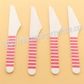Wooden Knives with Red Striped Print 100pcs Wooden Knives with Red Striped Print 100pcs