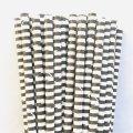 Horizontal Thin Stripe Black Circle Paper Straws 500 Pcs Horizontal Thin Stripe Black Circle Paper Straws 500 Pcs
