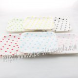 1500pcs 7" Polka Dot Square Paper Plates Mixed 6 Colors 1500pcs 7" Polka Dot Square Paper Plates Mixed 6 Colors