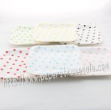 1500pcs 7" Polka Dot Square Paper Plates Mixed 6 Colors