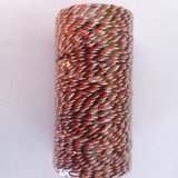 Bakers Twine With Orange Black White Stripe 15 Spools