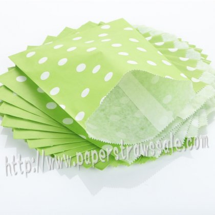 Green Tiny Dot Paper Favor Bags 400pcs [pfbags055]