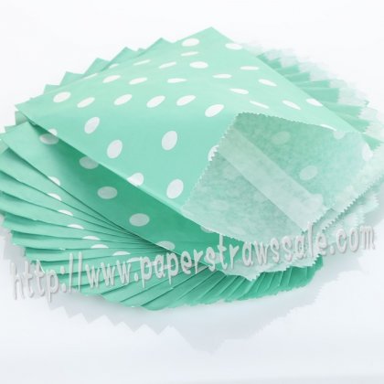 Aqua Tiny Dot Paper Favor Bags 400pcs