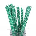 Christmas Tree Print Green Paper Straws 500 pcs Christmas Tree Print Green Paper Straws 500 pcs