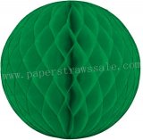 Green Tissue Paper Honeycomb Balls 20pcs