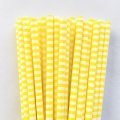 Horizontal Stripe Yellow Circle Paper Straws 500 Pcs Horizontal Stripe Yellow Circle Paper Straws 500 Pcs