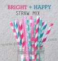 200pcs Bright and Happy Paper Straws Mixed 200pcs Bright and Happy Paper Straws Mixed