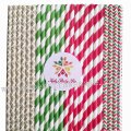 200pcs Christmas Party Paper Straws Mixed