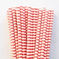 Horizontal Stripe Bright Red Circle Paper Straws 500 Pcs Horizontal Stripe Bright Red Circle Paper Straws 500 Pcs