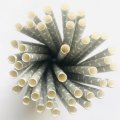 White Swiss Dot Silver Paper Straws 500 Pcs