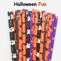 100 Pcs/Box Mixed Party Halloween Fun Paper Straws