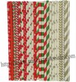 Whole Christmas Paper Drinking Straws 2400pcs Mixed 24 Design