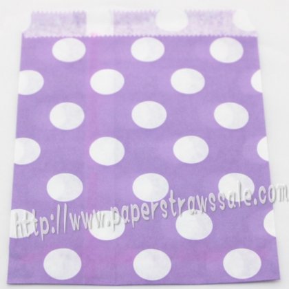 Lavender Polka Dot Paper Favor Bags 400pcs [pfbags089]