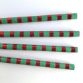 Foil Red Circle Horizontal Stripe Green Paper Straws 500 Pcs