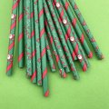 100 Pcs/Box Mixed Green Red Santa Claus Reindeer Paper Straws