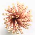 White With Red Swiss Dot Paper Straws 500 Pcs
