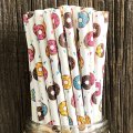 Colored Doughnut Donut Paper Straws 500 pcs