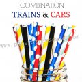 200pcs TRAINS & CARS Paper Straws Mixed 200pcs TRAINS & CARS Paper Straws Mixed