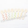 Polka Dot Wooden Forks 400pcs Mixed 8 Colors