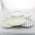 9" Polka Dot Round Paper Plates 1200pcs Mixed 6 Colors