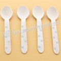 Silver Polka Dot Print Wooden Spoons 100pcs