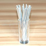 Metallic Silver Foil Paper Straws 500pcs