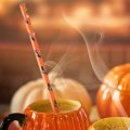 Halloween Zombie Bat Orange Paper Straws 500 pcs