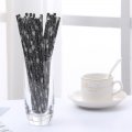 Halloween White Cobweb Spider Web Black Paper Straws 500 pcs