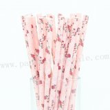 Pink Rose Light Pink Paper Straws 500pcs