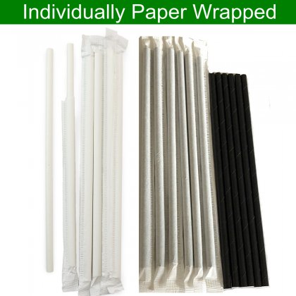 Individually Paper Wrapped Paper Straws Wholesale [ippaperstraws001]
