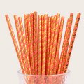 Metallic Double Gold Foil Stripe Red Paper Straws 500 Pcs Metallic Double Gold Foil Stripe Red Paper Straws 500 Pcs