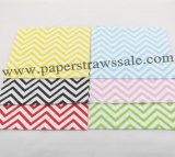 2400pcs Mixed 6 Colors Chevron Paper Napkins