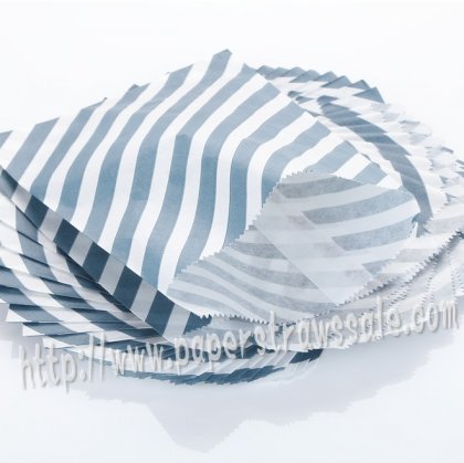 Navy Diagonal Stripe Paper Favor Bags 400pcs [pfbags072]