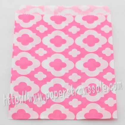 Hot Pink Mod Print Paper Favor Bags 400pcs [pfbags018]