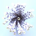 Lilac Light Purple Heart Party Paper Straws 500 Pcs