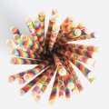 100 Pcs/Box Mixed Colorful Stripe Circle Rainbow Paper Straws