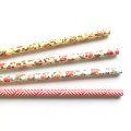 100 Pcs/Box Mixed Garden Floral Flower Bouquet Paper Straws